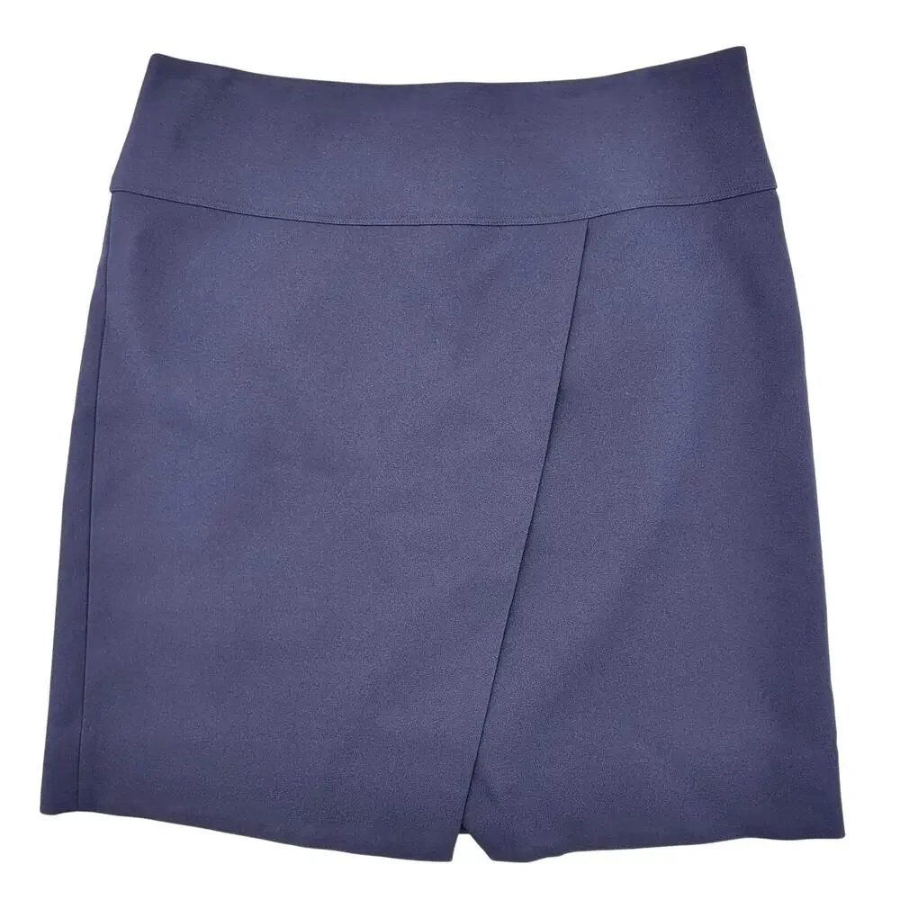 NEW J.Crew Wrap Mini Skirt 6T Navy Lined